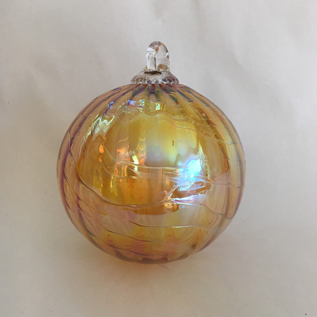 Large Ornament Gold w/Iridescent Hues