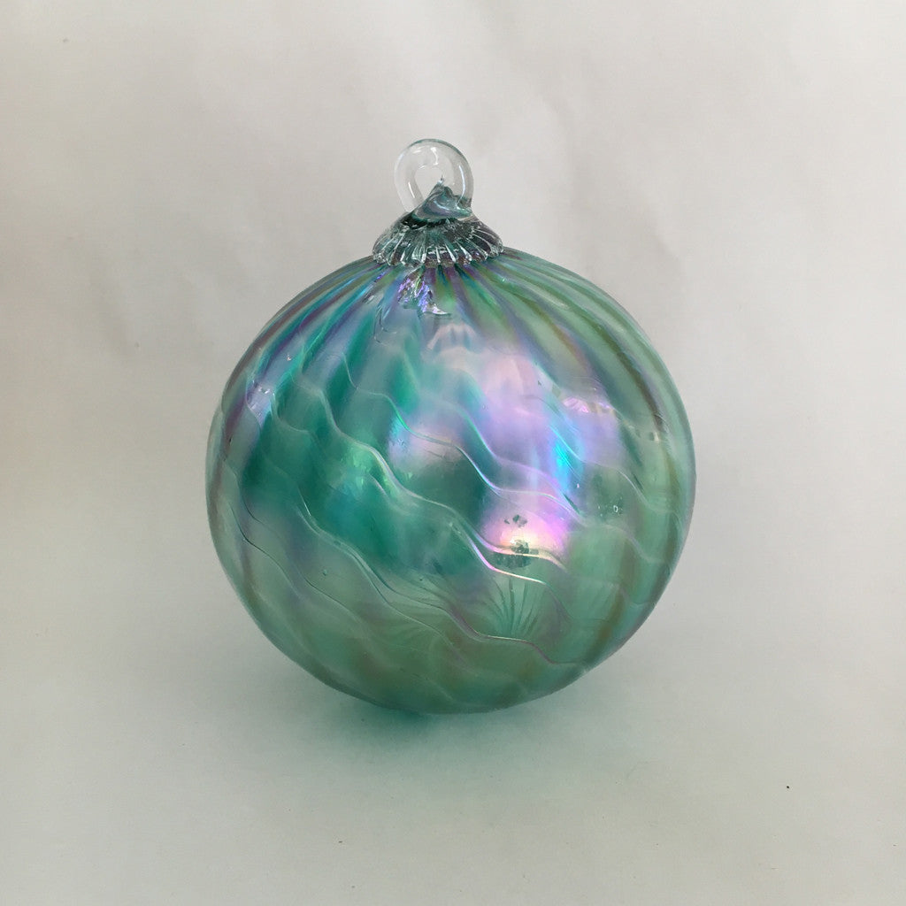 Ornament Blue & Teal w/Gold Iridescence
