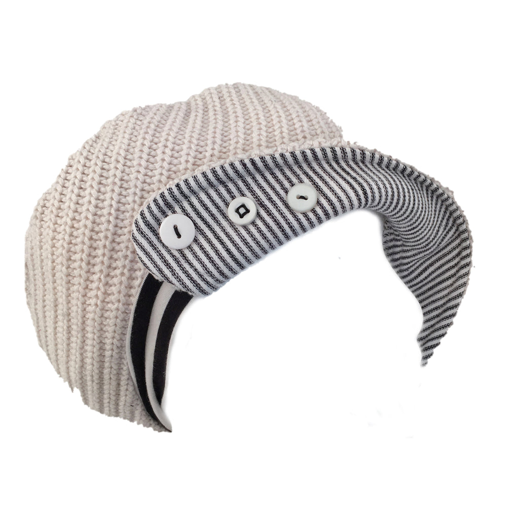 Hat, Fisherman's Knit w/Stripes Beret