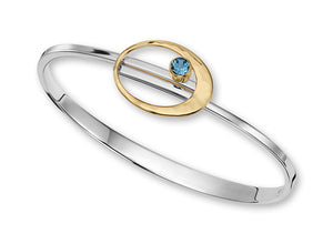 Elliptical Elegance Bracelet w/Gemstone