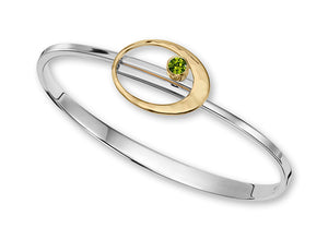 Elliptical Elegance Bracelet w/Gemstone