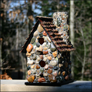 Stone 2-Flat Birdhouse