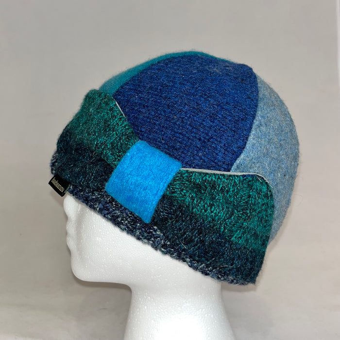 Bow Hat w/Green & Turquoise Bow