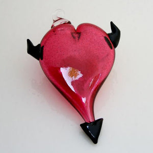 Ornament, Heart w/Devil Horns